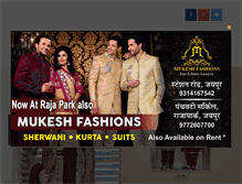 Tablet Screenshot of mukeshfashions.com